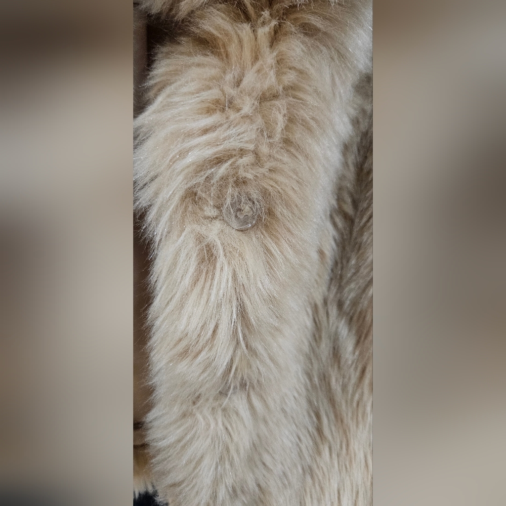 Janie and Jack Plush Tan Faux Fur Coat - Picture 2 of 4
